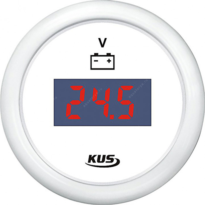 Вольтметр цифровой 8-32 вольт WW бел/бел KUS (KY23303)